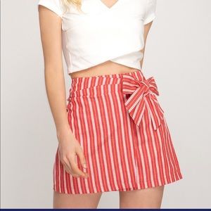 Red and white skirt